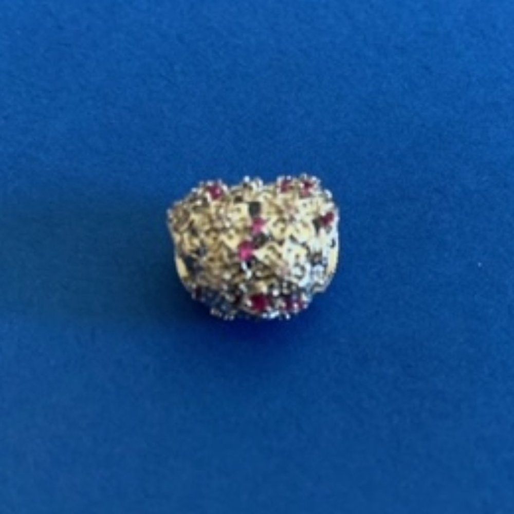 GNOCE Silver Nugget Charm with Stones